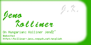 jeno kolliner business card